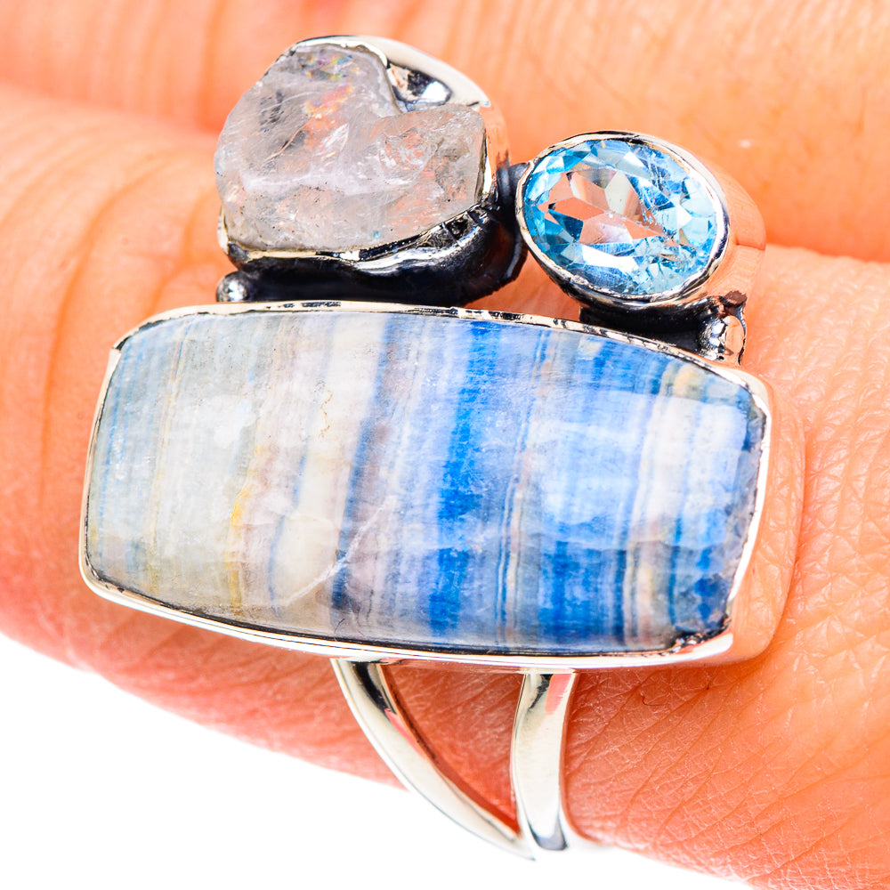 Blue Scheelite Rings handcrafted by Ana Silver Co - RING93117