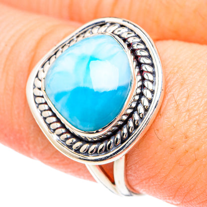 Larimar Rings handcrafted by Ana Silver Co - RING93121