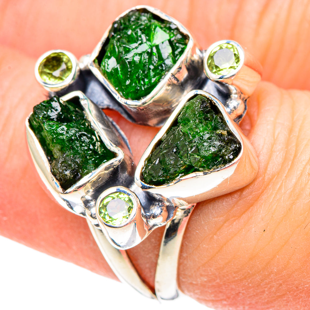 Chrome Diopside Rings handcrafted by Ana Silver Co - RING93122
