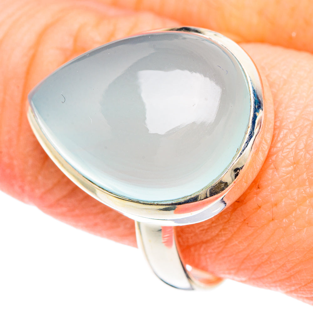 Aqua Chalcedony Rings handcrafted by Ana Silver Co - RING93136