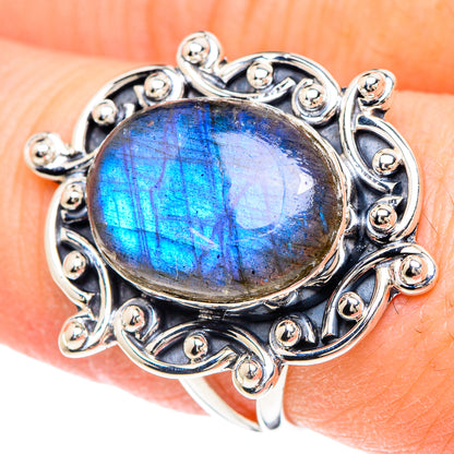 Labradorite Rings handcrafted by Ana Silver Co - RING93140
