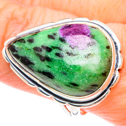 Ruby Zoisite Rings handcrafted by Ana Silver Co - RING93153
