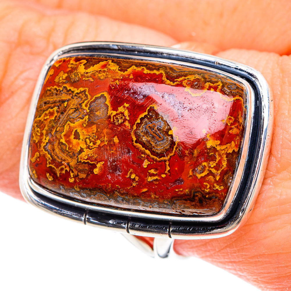Morocco Agate Rings handcrafted by Ana Silver Co - RING93154