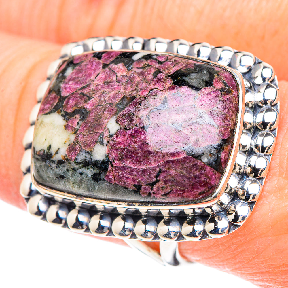Russian Eudialyte Rings handcrafted by Ana Silver Co - RING93160