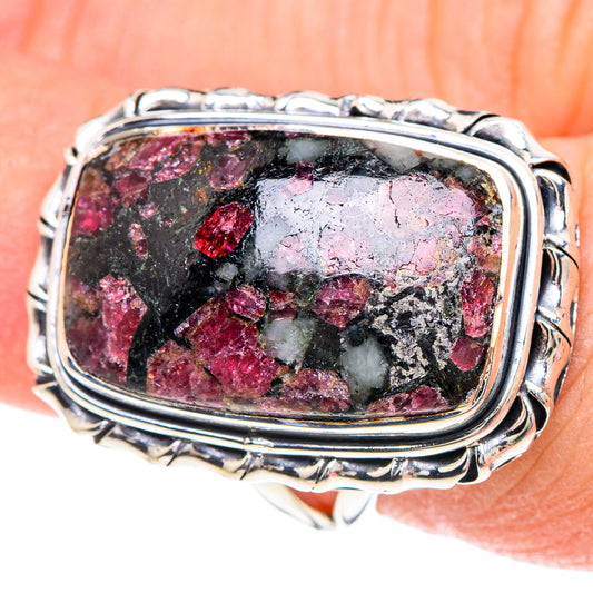 Russian Eudialyte Rings handcrafted by Ana Silver Co - RING93161