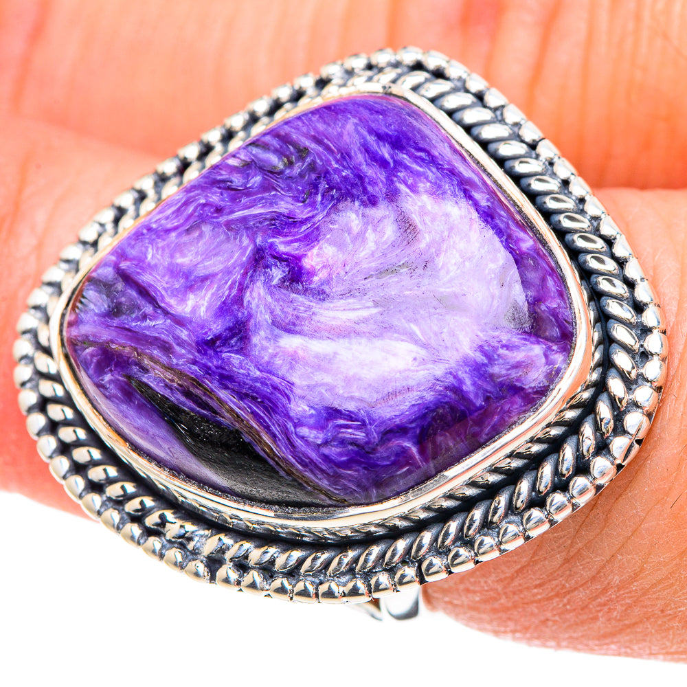 Charoite Rings handcrafted by Ana Silver Co - RING93162