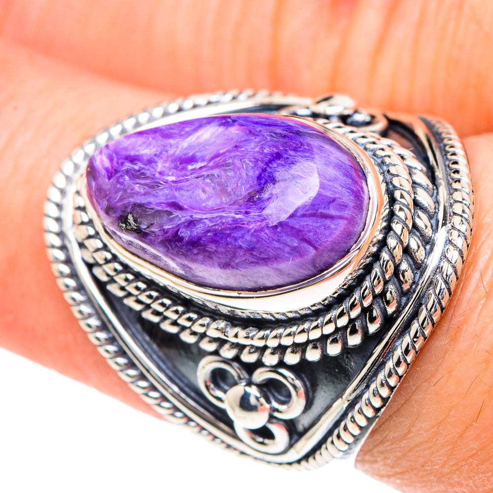 Charoite Rings handcrafted by Ana Silver Co - RING93163