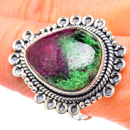 Ruby Zoisite Rings handcrafted by Ana Silver Co - RING93171