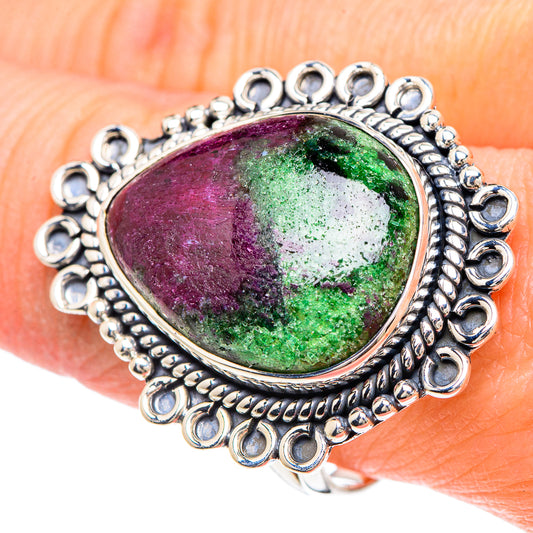 Ruby Zoisite Rings handcrafted by Ana Silver Co - RING93171