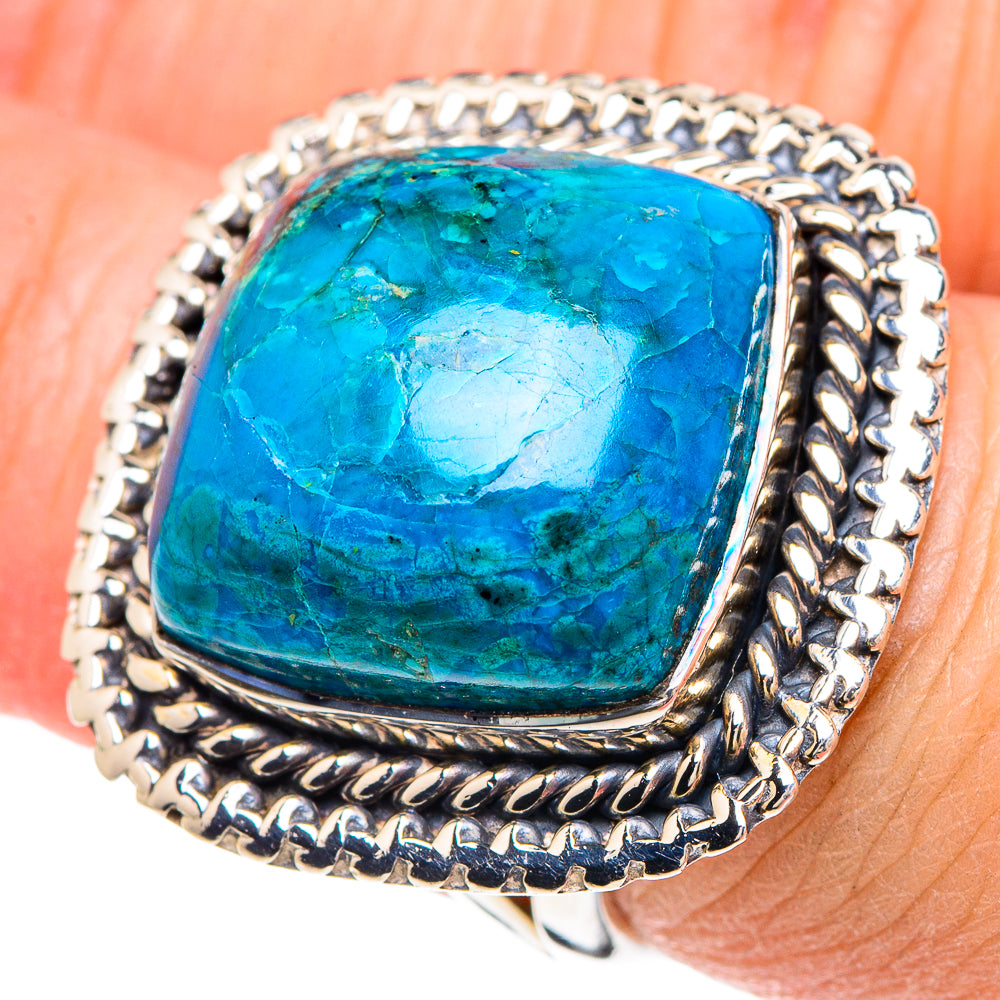 Chrysocolla Rings handcrafted by Ana Silver Co - RING93178