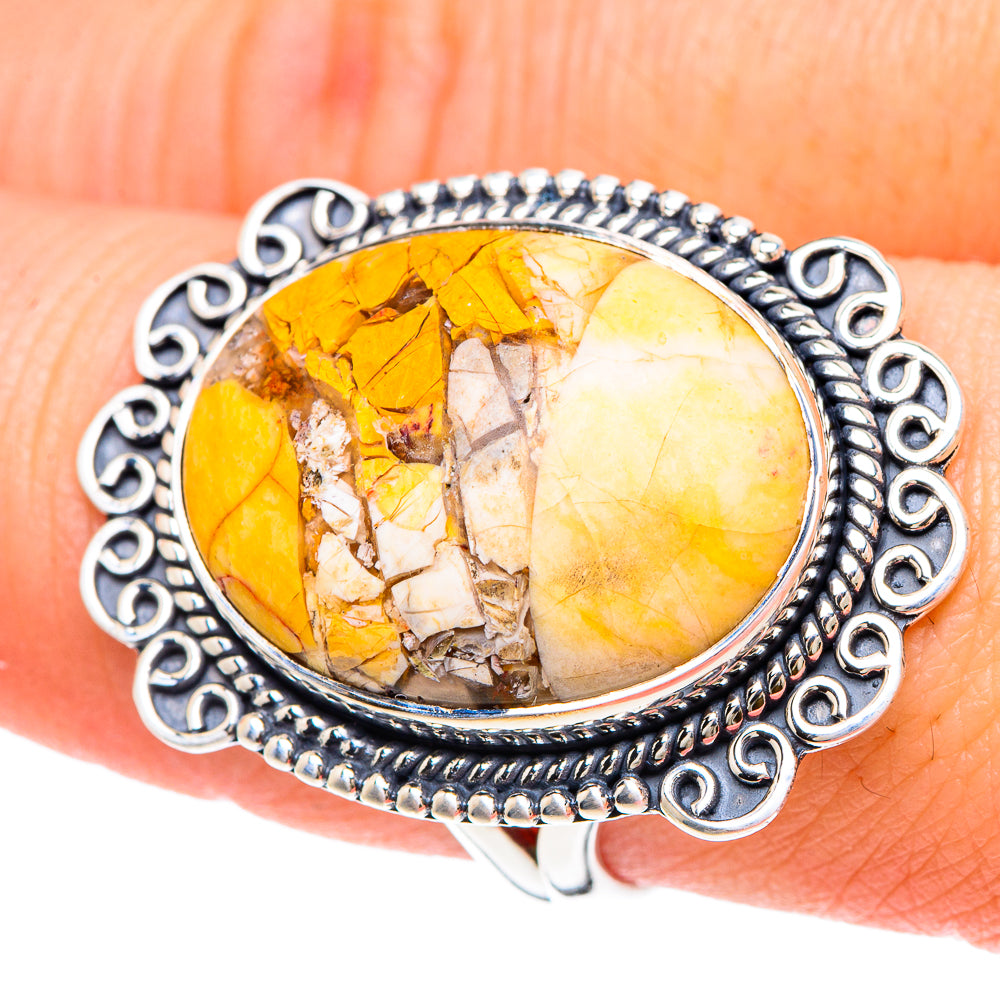 Brecciated Mookaite Rings handcrafted by Ana Silver Co - RING93184