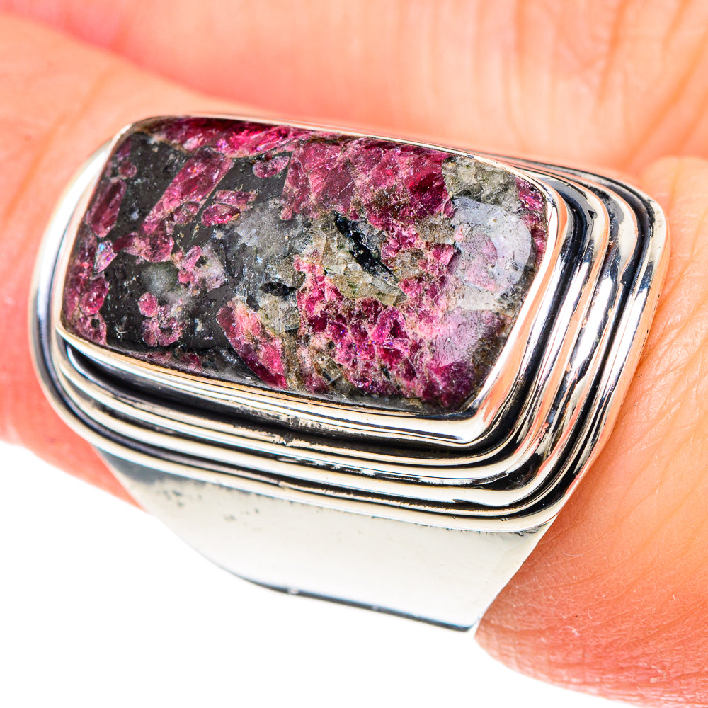 Russian Eudialyte Rings handcrafted by Ana Silver Co - RING93188