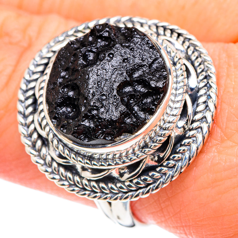 Tektite Rings handcrafted by Ana Silver Co - RING93193