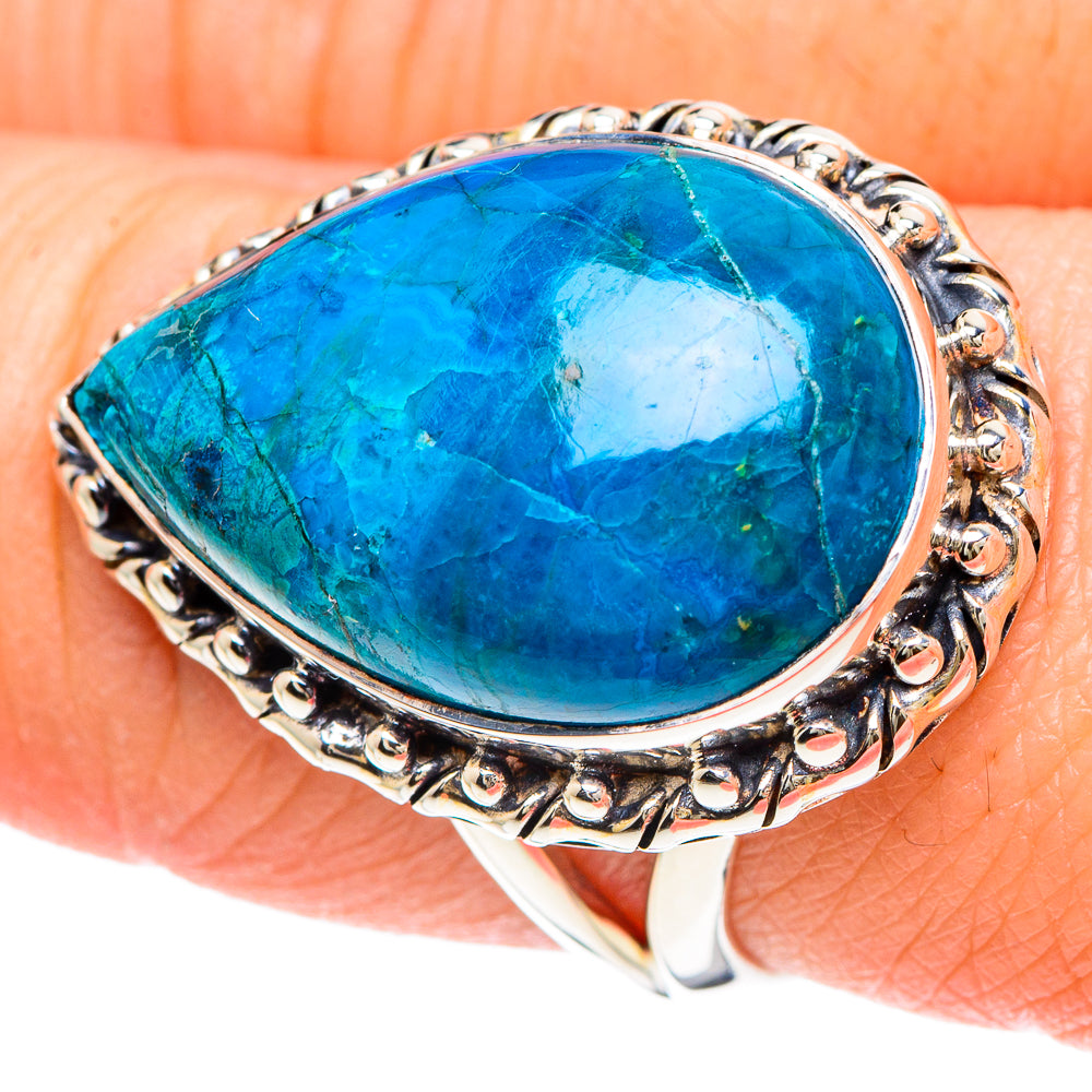 Chrysocolla Rings handcrafted by Ana Silver Co - RING93206