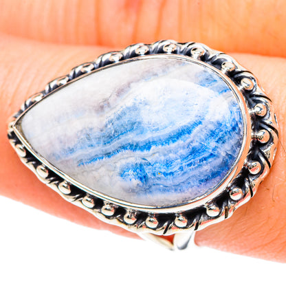 Blue Scheelite Rings handcrafted by Ana Silver Co - RING93207