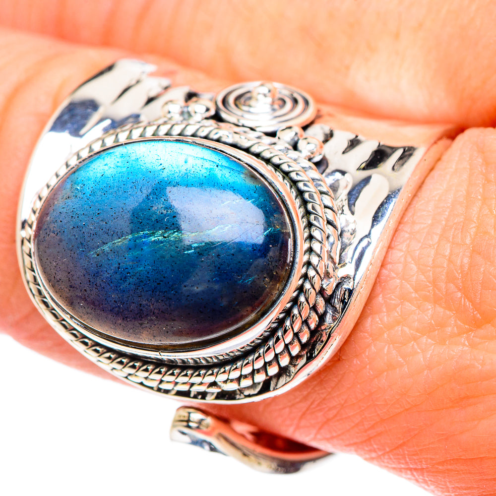 Labradorite Rings handcrafted by Ana Silver Co - RING93208