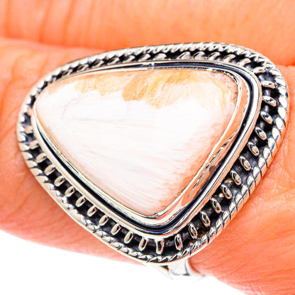 Scolecite Rings handcrafted by Ana Silver Co - RING93216