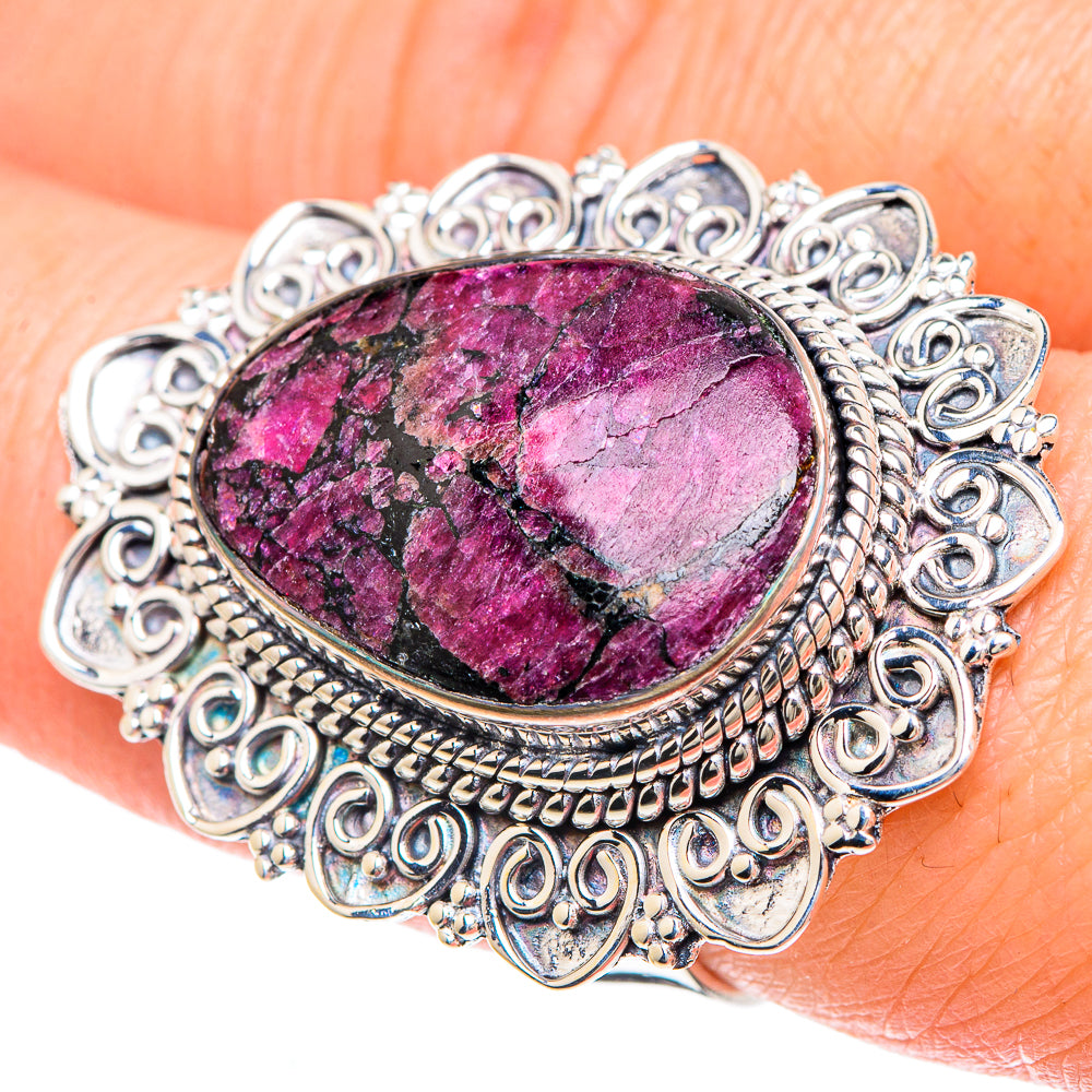 Russian Eudialyte Rings handcrafted by Ana Silver Co - RING93218