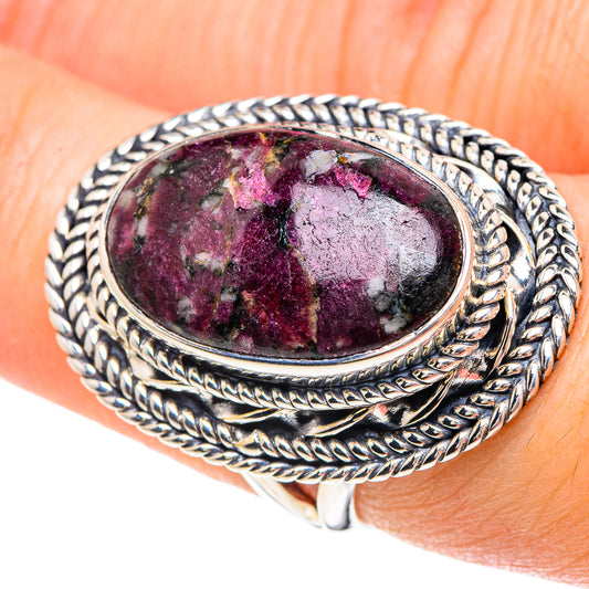 Russian Eudialyte Rings handcrafted by Ana Silver Co - RING93221