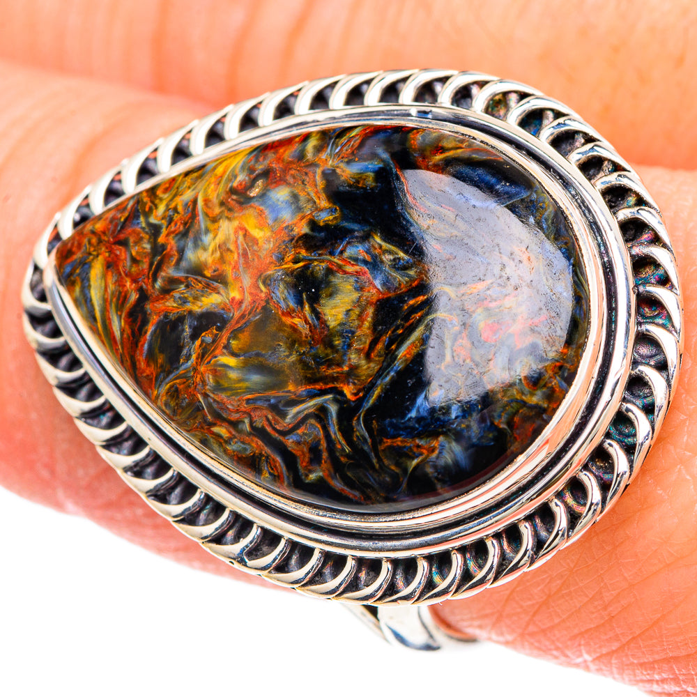 Golden Pietersite Rings handcrafted by Ana Silver Co - RING93226
