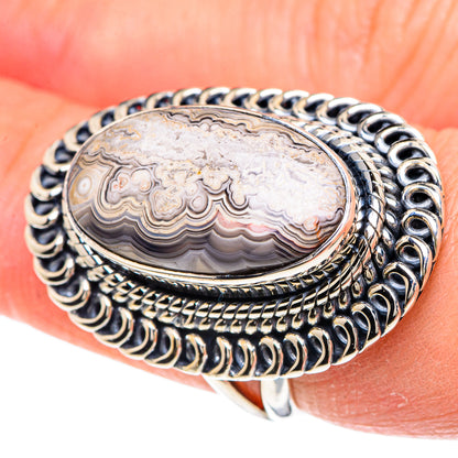 Laguna Lace Agate Rings handcrafted by Ana Silver Co - RING93230
