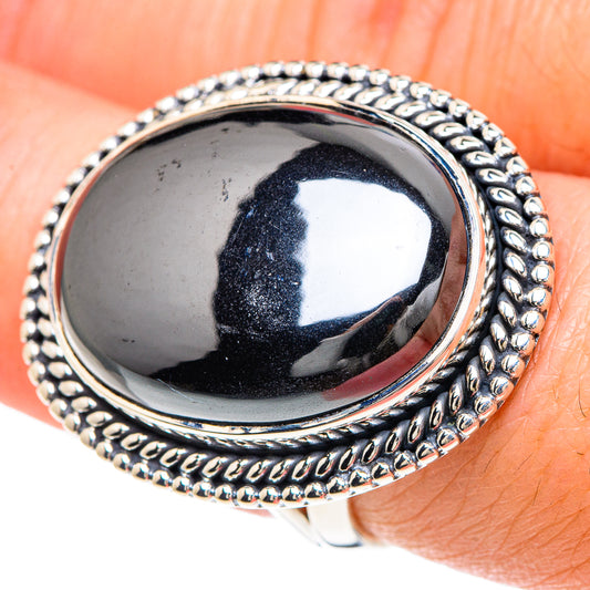 Hematite Rings handcrafted by Ana Silver Co - RING93234