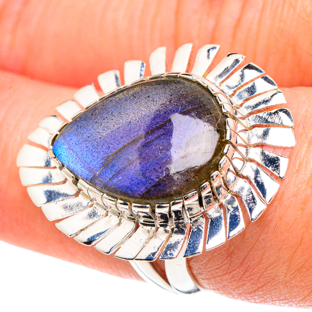 Labradorite Rings handcrafted by Ana Silver Co - RING93238
