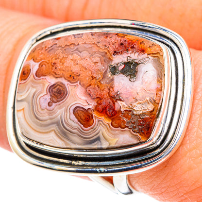 Crazy Lace Agate Rings handcrafted by Ana Silver Co - RING93251