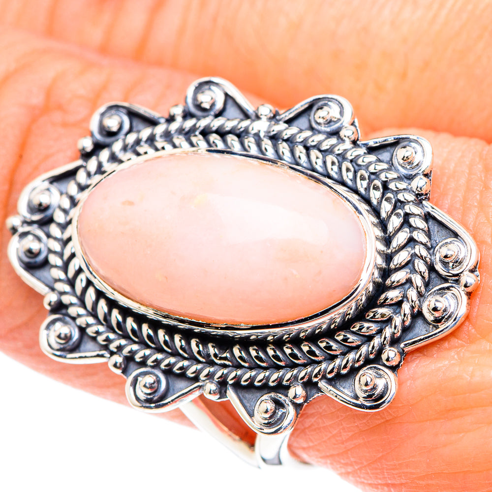 Pink Opal Rings handcrafted by Ana Silver Co - RING93254