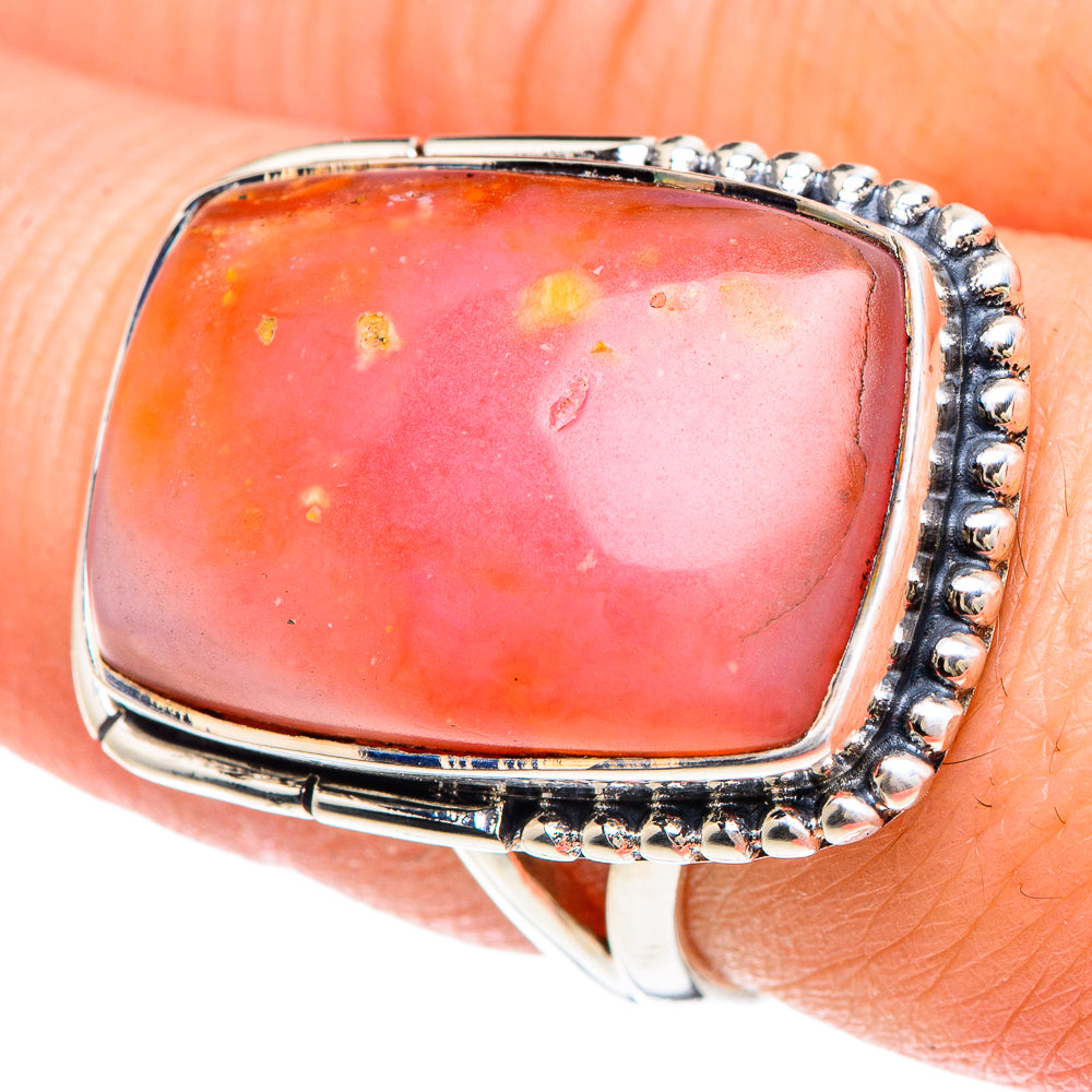 Pink Opal Rings handcrafted by Ana Silver Co - RING93255