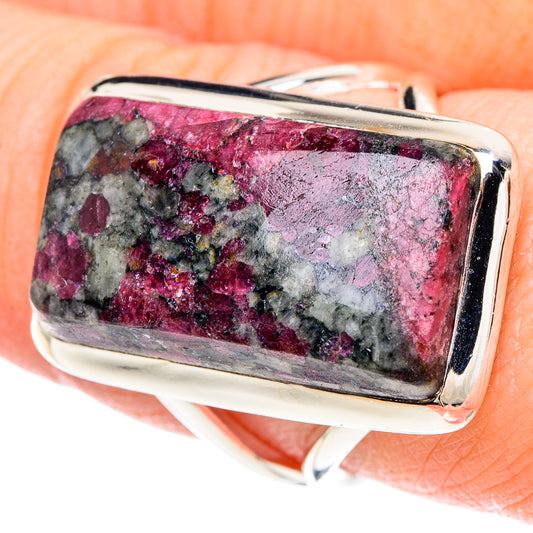 Russian Eudialyte Rings handcrafted by Ana Silver Co - RING93256