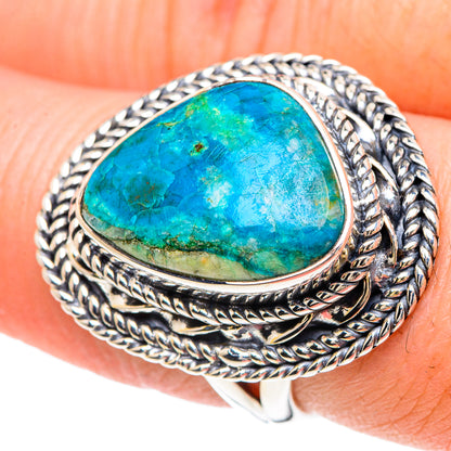 Chrysocolla Rings handcrafted by Ana Silver Co - RING93267