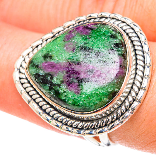 Ruby Zoisite Rings handcrafted by Ana Silver Co - RING93270