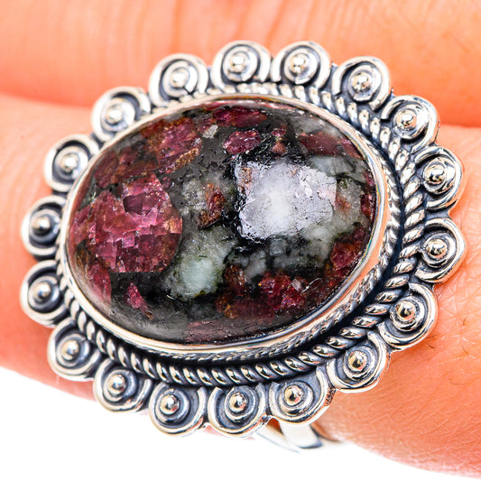 Russian Eudialyte Rings handcrafted by Ana Silver Co - RING93279