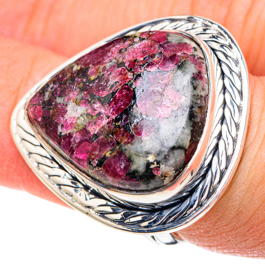 Russian Eudialyte Rings handcrafted by Ana Silver Co - RING93280