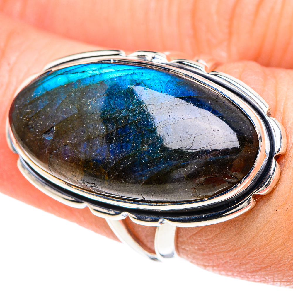 Labradorite Rings handcrafted by Ana Silver Co - RING93286