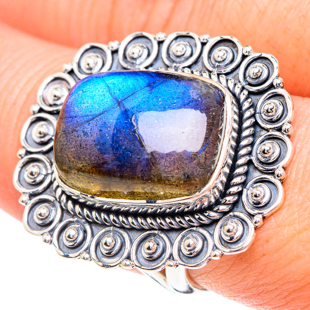 Labradorite Rings handcrafted by Ana Silver Co - RING93287