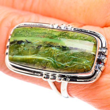 Serpentine Stone Rings handcrafted by Ana Silver Co - RING93289