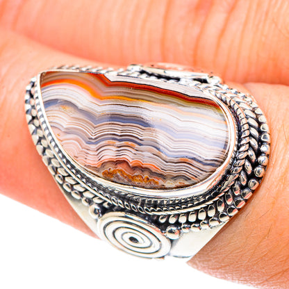 Crazy Lace Agate Rings handcrafted by Ana Silver Co - RING93294