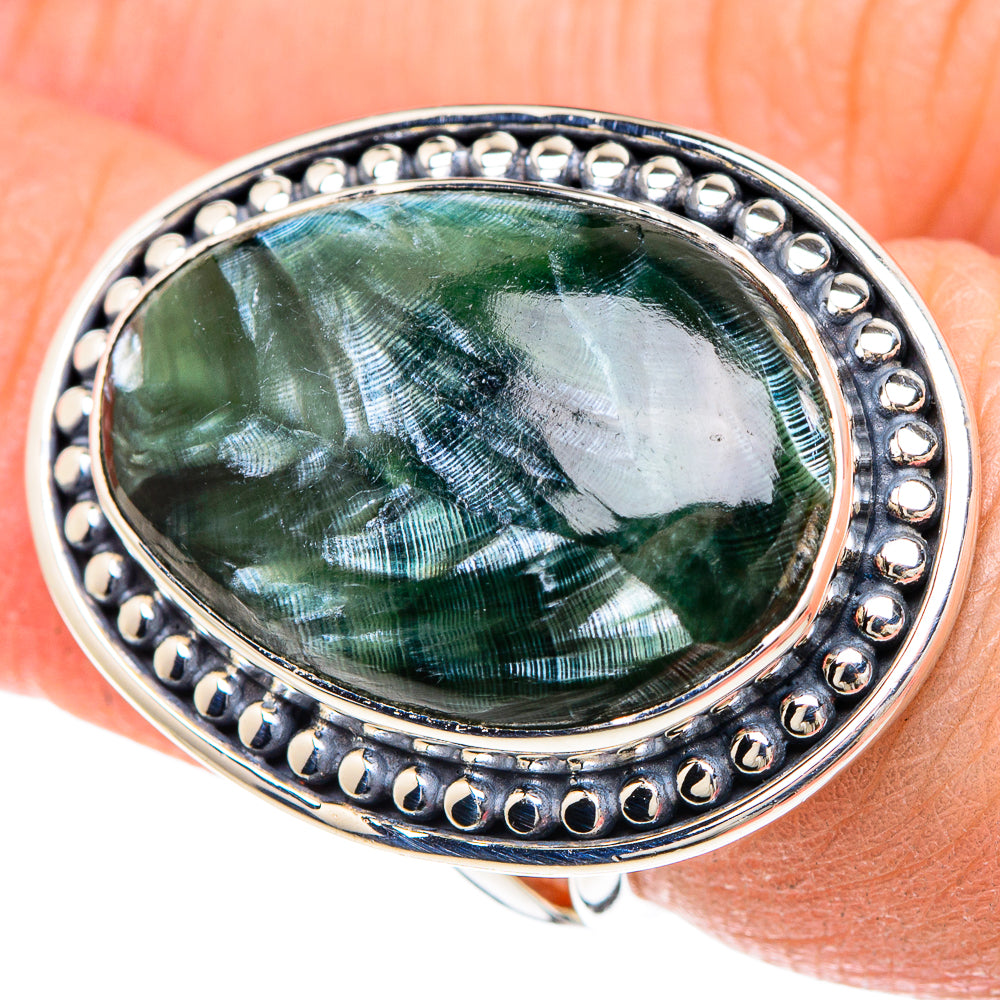 Seraphinite Rings handcrafted by Ana Silver Co - RING93304