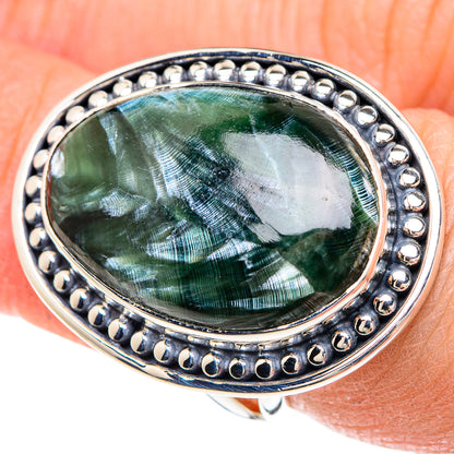 Seraphinite Rings handcrafted by Ana Silver Co - RING93304