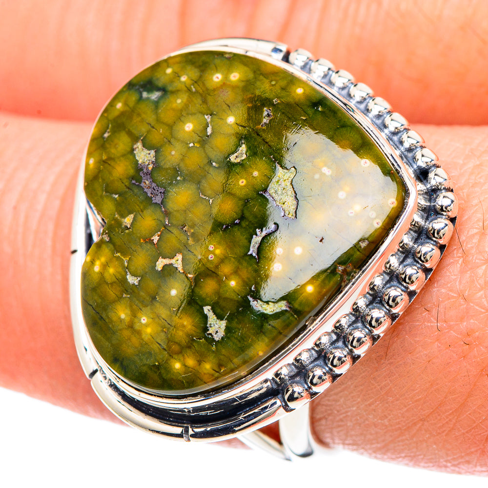 Ocean Jasper Rings handcrafted by Ana Silver Co - RING93305