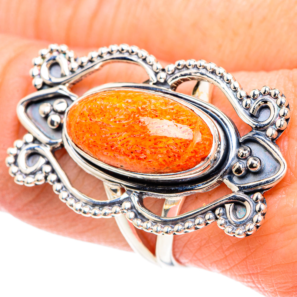 Sponge Coral Rings handcrafted by Ana Silver Co - RING93311