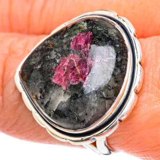 Russian Eudialyte Rings handcrafted by Ana Silver Co - RING93316
