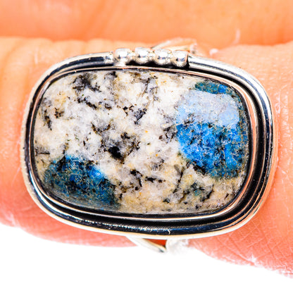 K2 Blue Azurite Rings handcrafted by Ana Silver Co - RING93320