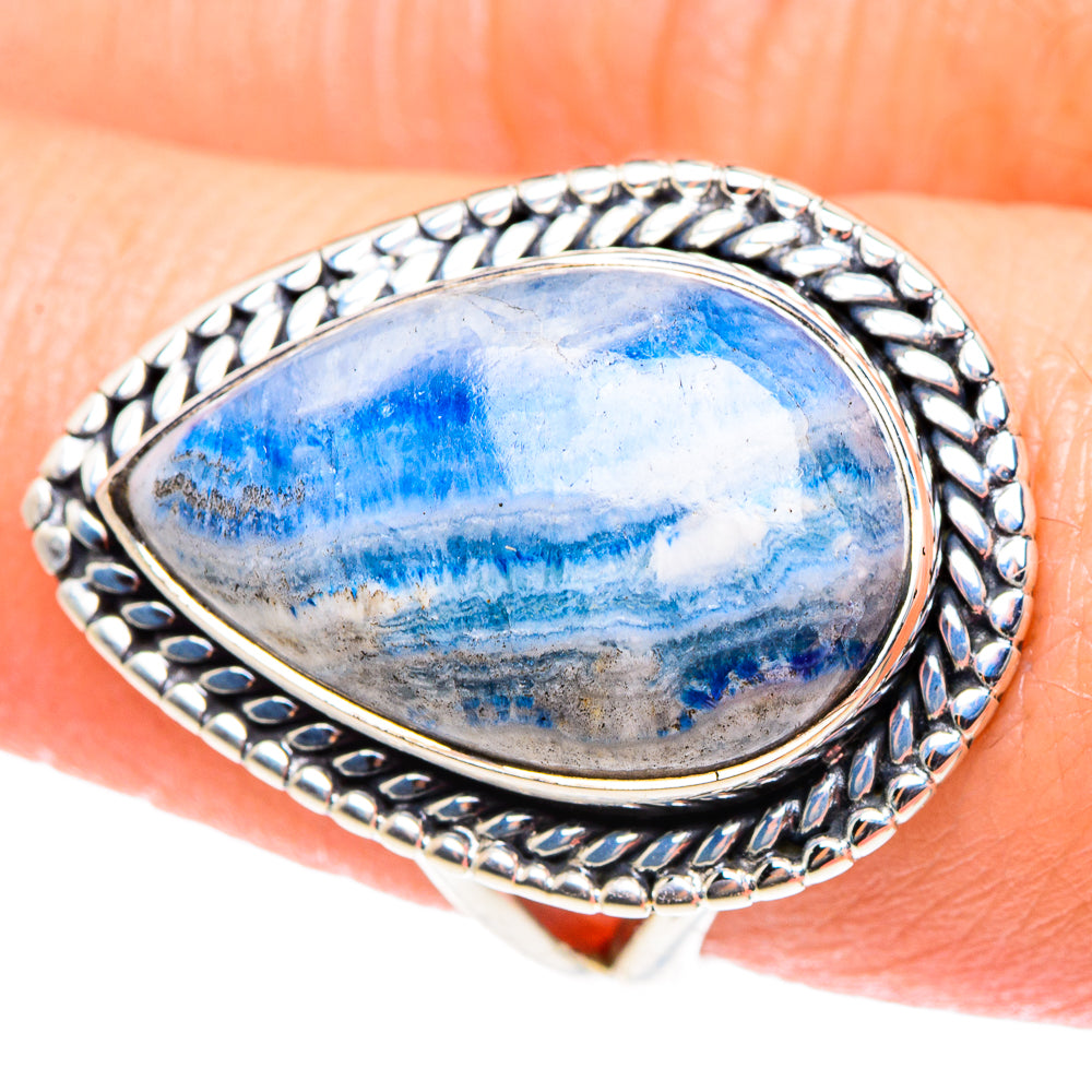 Blue Scheelite Rings handcrafted by Ana Silver Co - RING93322