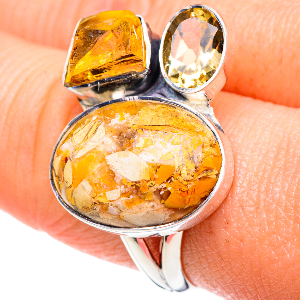Brecciated Mookaite Rings handcrafted by Ana Silver Co - RING93328