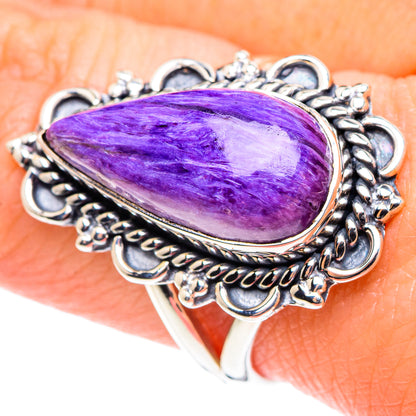 Charoite Rings handcrafted by Ana Silver Co - RING93332