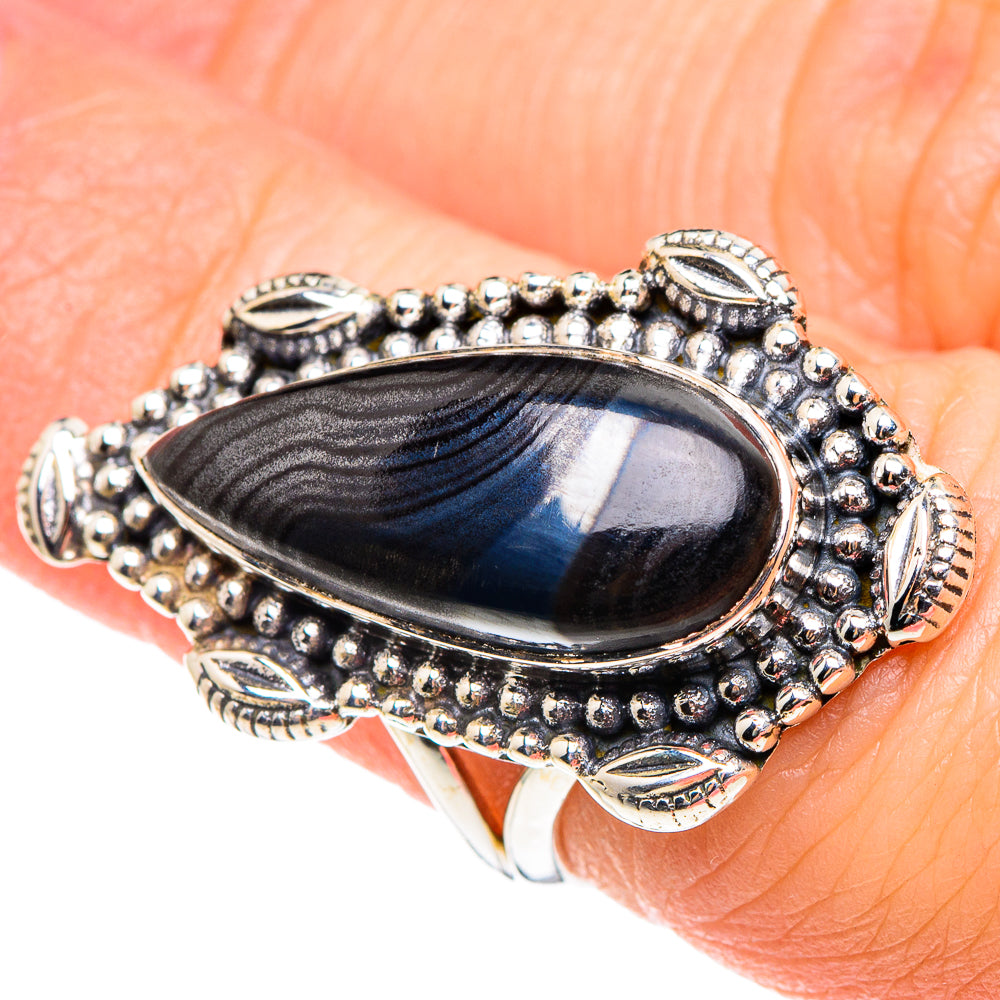 Psilomelane Rings handcrafted by Ana Silver Co - RING93335
