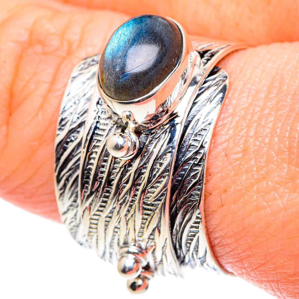Labradorite Rings handcrafted by Ana Silver Co - RING93343